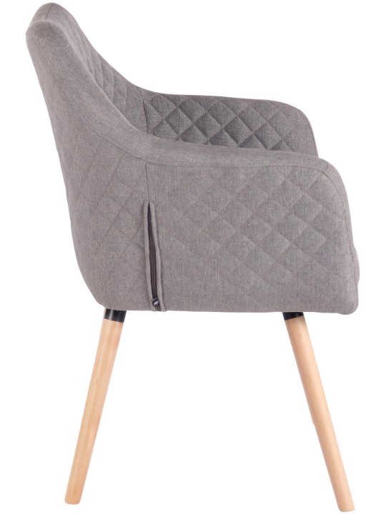 Scaun sufragerie Gent material natura, gri Scaun sufragerie Gent material natura, gri
