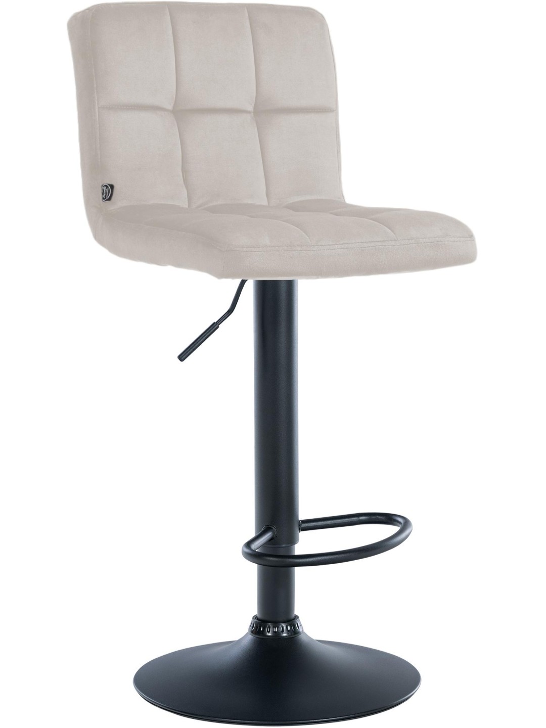 Scaun de bar catifea Peru, crem