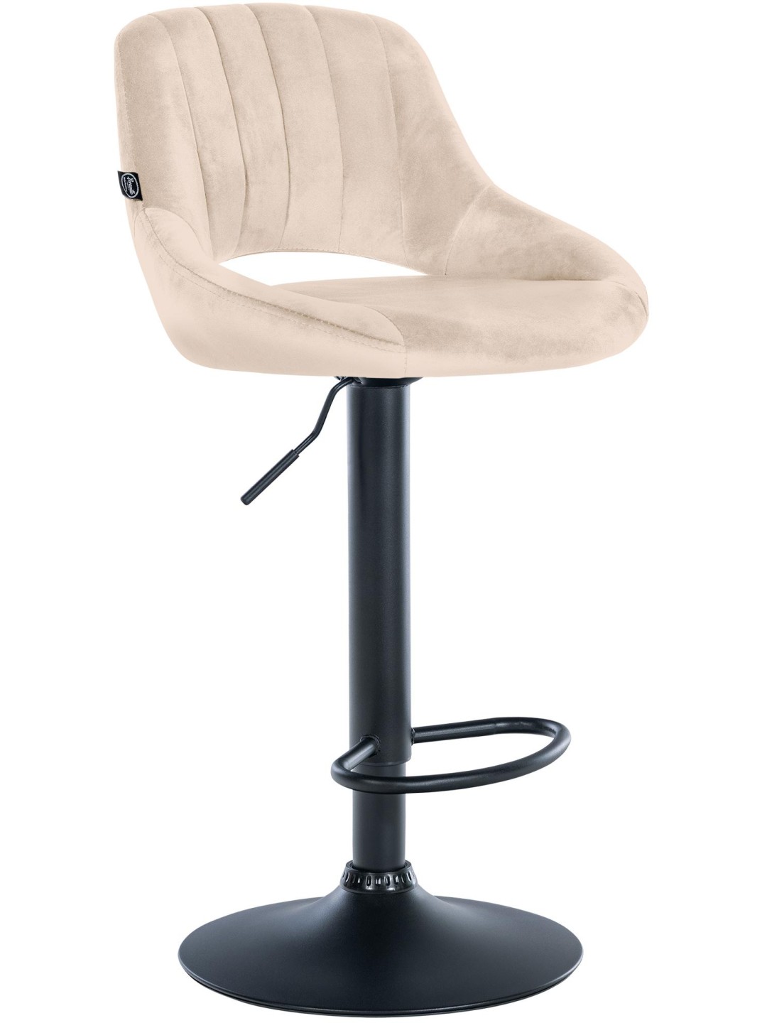 Scaun bar Milet catifea, crem