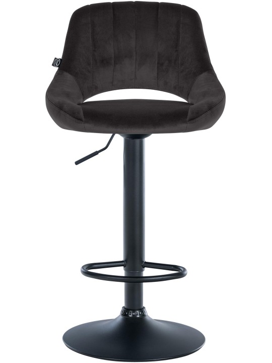 Scaun bar Milet catifea, negru Scaun bar Milet catifea, negru
