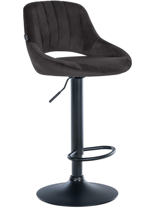 Scaun bar Milet catifea, negru Scaun bar Milet catifea, negru