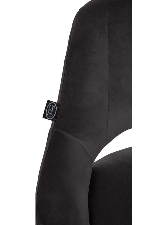 Scaun bar Milet catifea, negru Scaun bar Milet catifea, negru