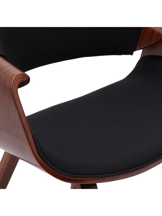 Scaun sufragerie Maira material textil, nuc/negru Scaun sufragerie Maira material textil, nuc/negru