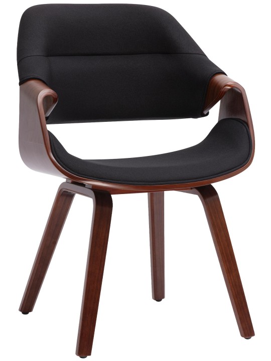 Scaun sufragerie Maira material textil, nuc/negru Scaun sufragerie Maira material textil, nuc/negru