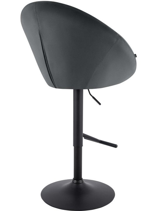 Scaun de bar London catifea negru, gri închis Scaun de bar London catifea negru, gri închis