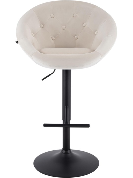 Scaun de bar London catifea negru, crem Scaun de bar London catifea negru, crem