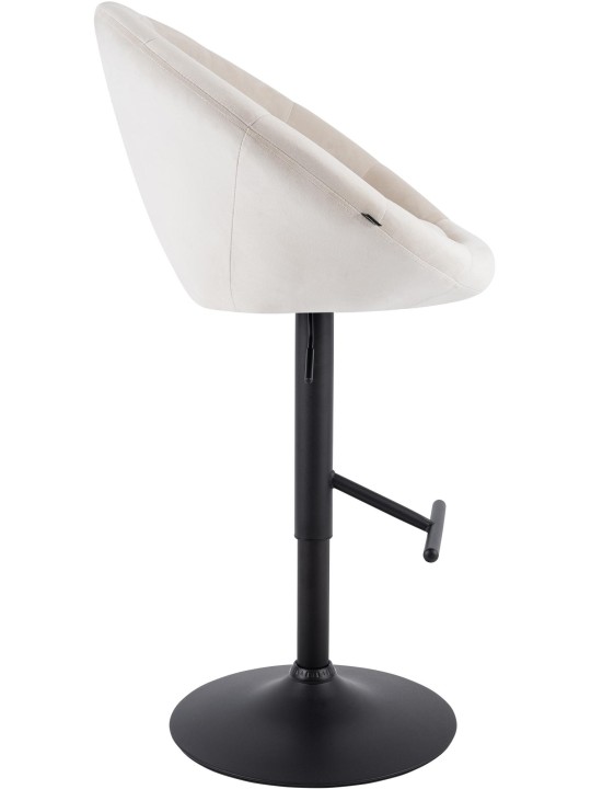 Scaun de bar London catifea negru, crem Scaun de bar London catifea negru, crem