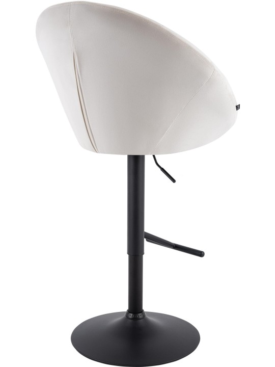 Scaun de bar London catifea negru, crem Scaun de bar London catifea negru, crem