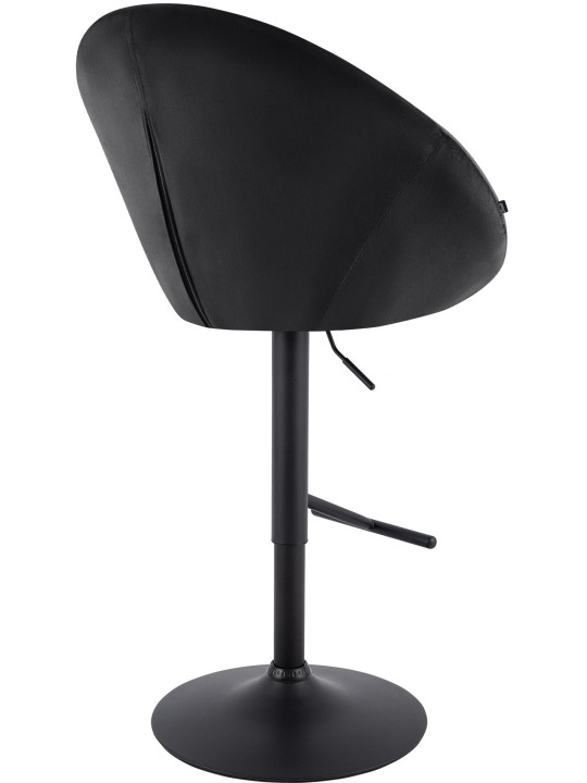 Scaun de bar London catifea negru, negru Scaun de bar London catifea negru, negru