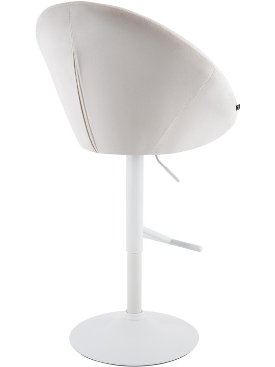 Scaun de bar London catifea alb, crem