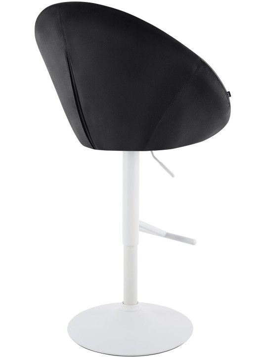 Scaun de bar London catifea alb, negru Scaun de bar London catifea alb, negru