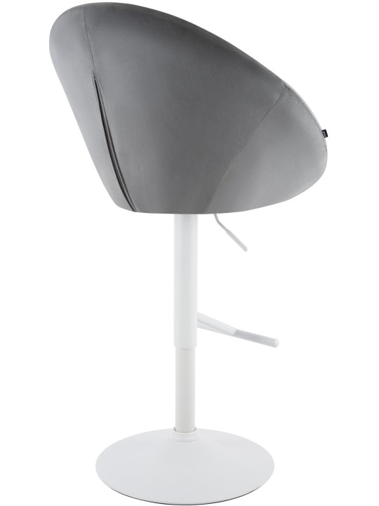 Scaun de bar London catifea alb, gri Scaun de bar London catifea alb, gri