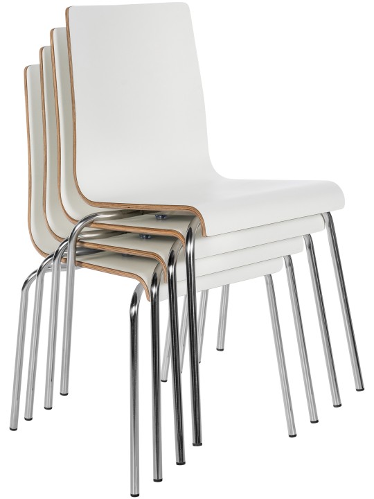 Set de 4 scaune pentru vizitatori Gahanna, alb Set de 4 scaune pentru vizitatori Gahanna, alb