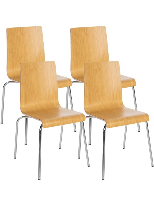 Set de 4 scaune pentru vizitatori Gahanna, natural Set de 4 scaune pentru vizitatori Gahanna, natural