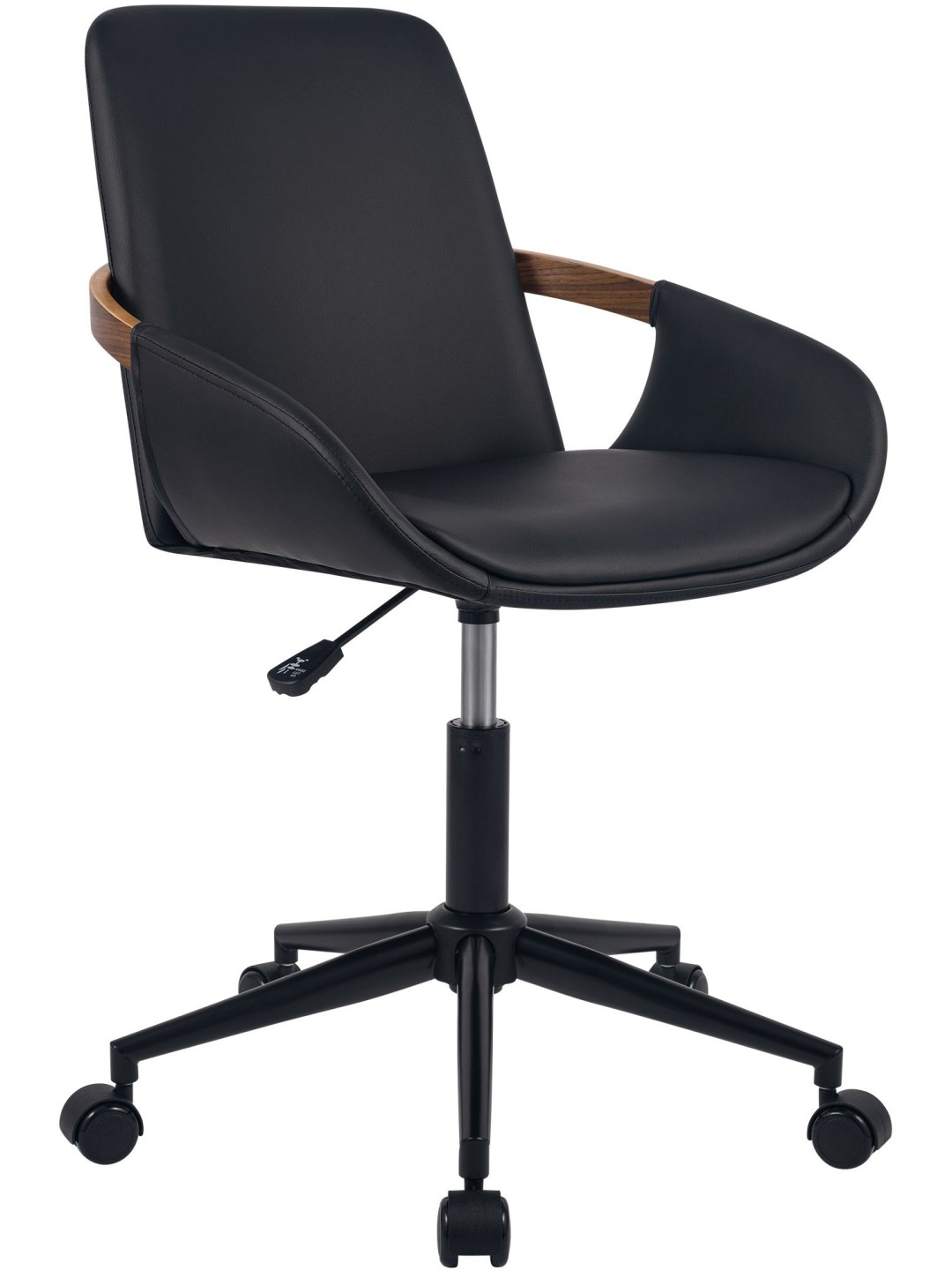 Scaun de birou Daina piele artificială, nuc/negru