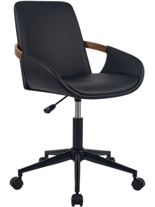 Scaun de birou Daina piele artificială, nuc/negru Scaun de birou Daina piele artificială, nuc/negru