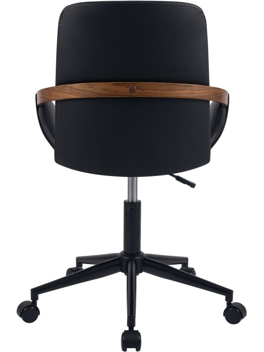 Scaun de birou Daina piele artificială, nuc/negru Scaun de birou Daina piele artificială, nuc/negru