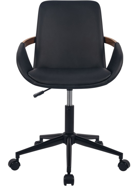 Scaun de birou Daina piele artificială, nuc/negru Scaun de birou Daina piele artificială, nuc/negru