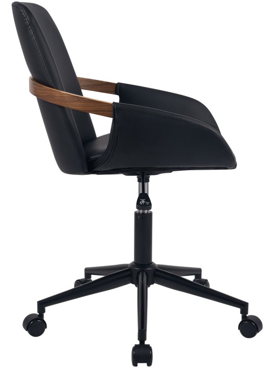 Scaun de birou Daina piele artificială, nuc/negru Scaun de birou Daina piele artificială, nuc/negru
