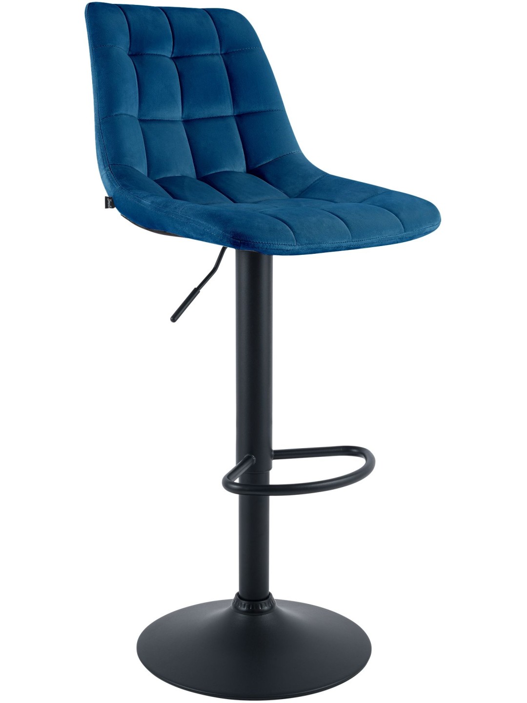 Scaun de bar Mapun catifea, albastru