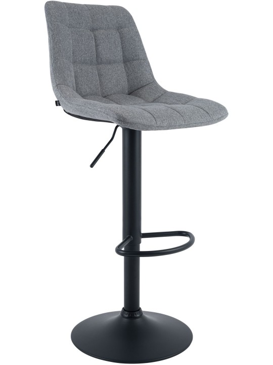 Scaun de bar Mapun material textil, gri Scaun de bar Mapun material textil, gri