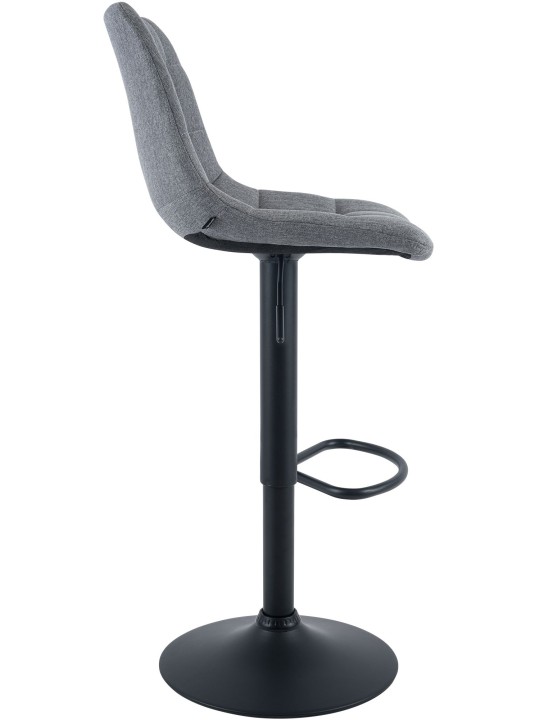 Scaun de bar Mapun material textil, gri Scaun de bar Mapun material textil, gri