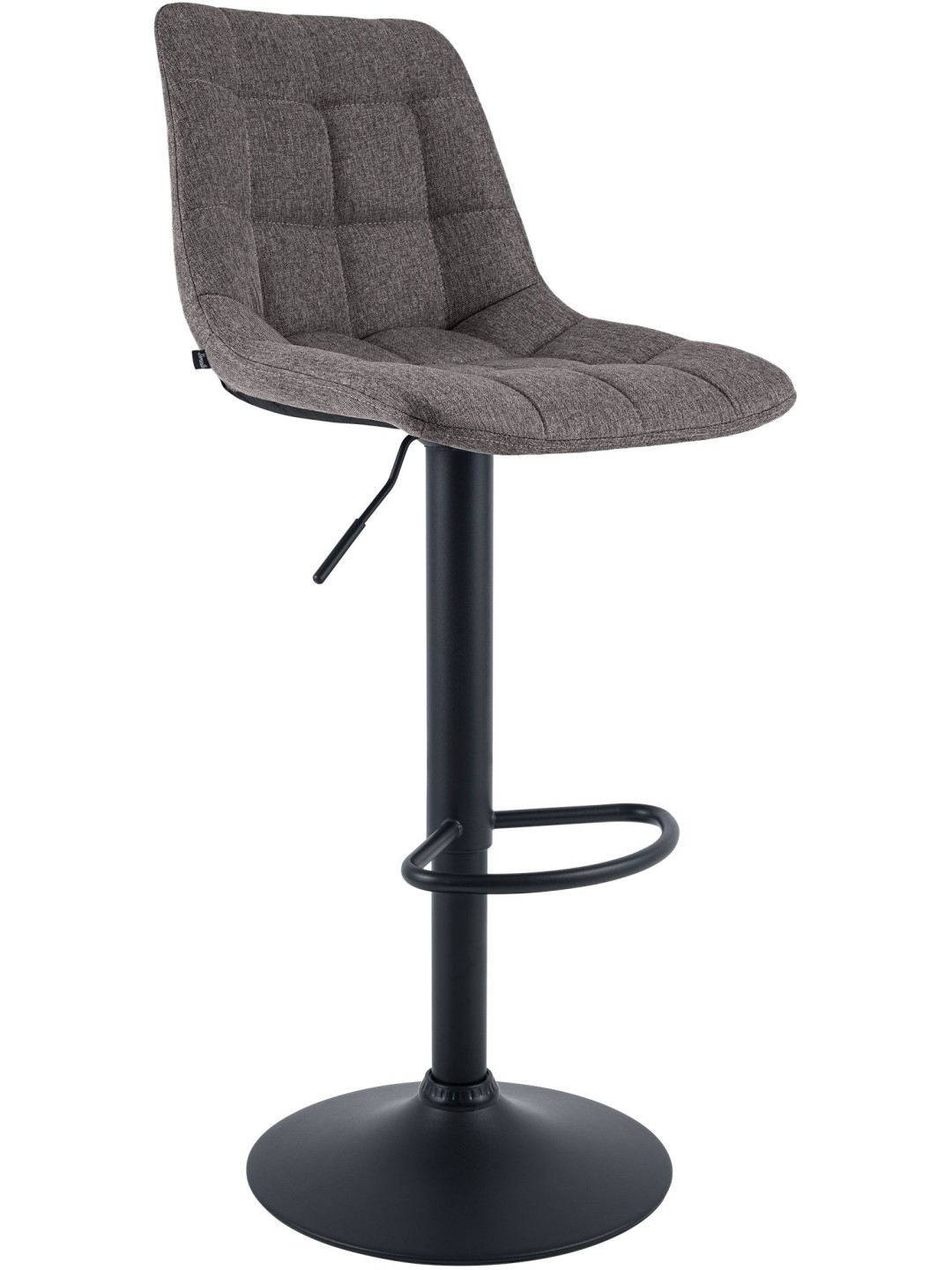 Scaun de bar Mapun material textil, gri închis