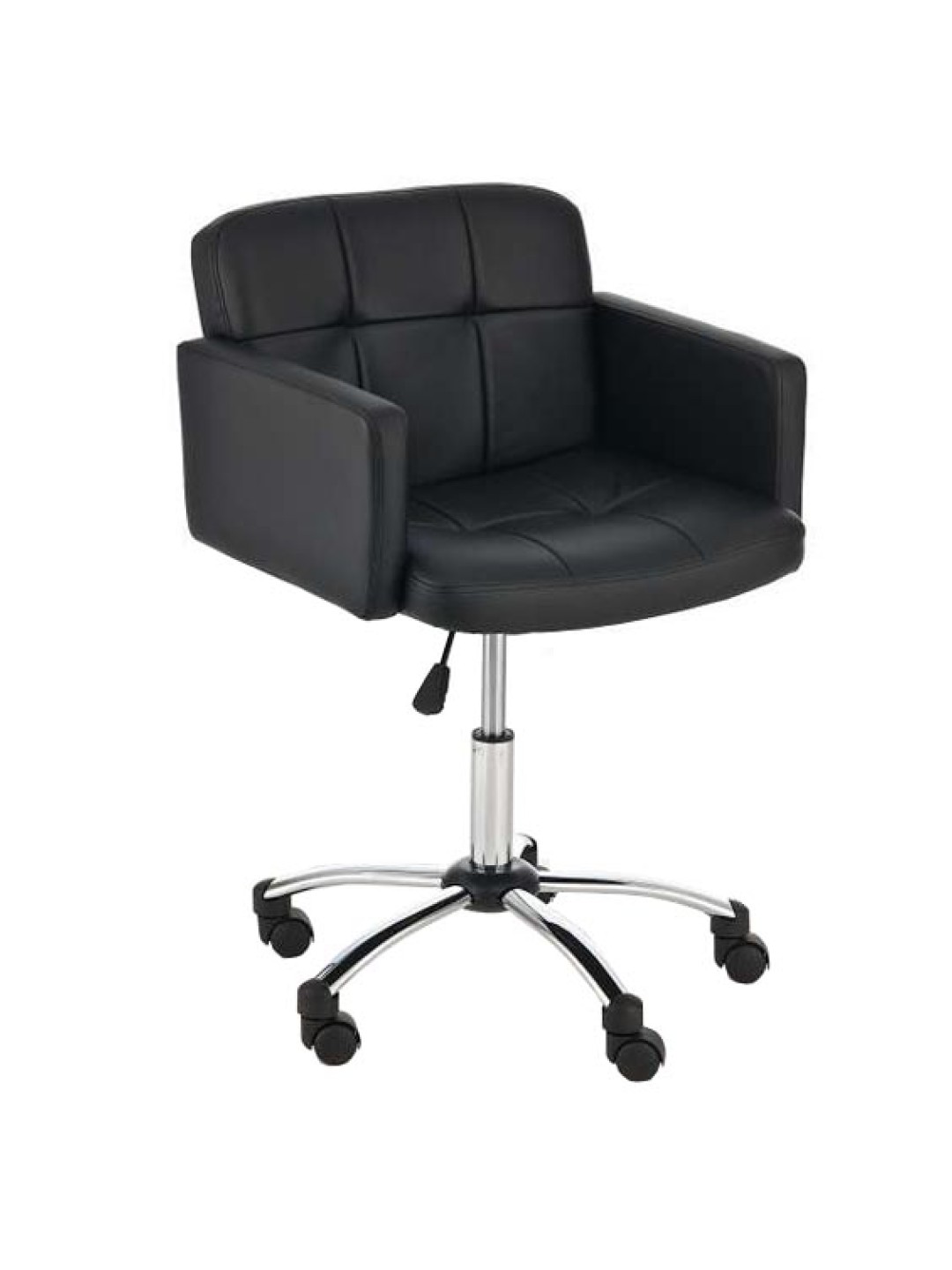 Scaun de lucru Los Angeles imitatie piele, negru