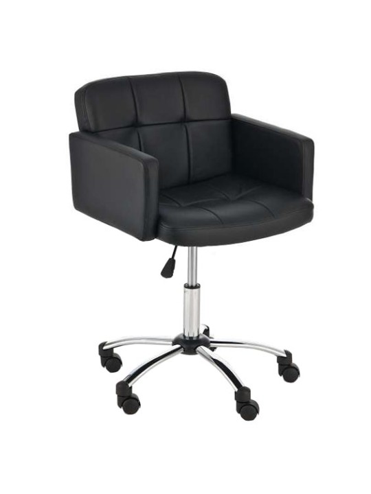 Scaun de lucru Los Angeles imitatie piele, negru