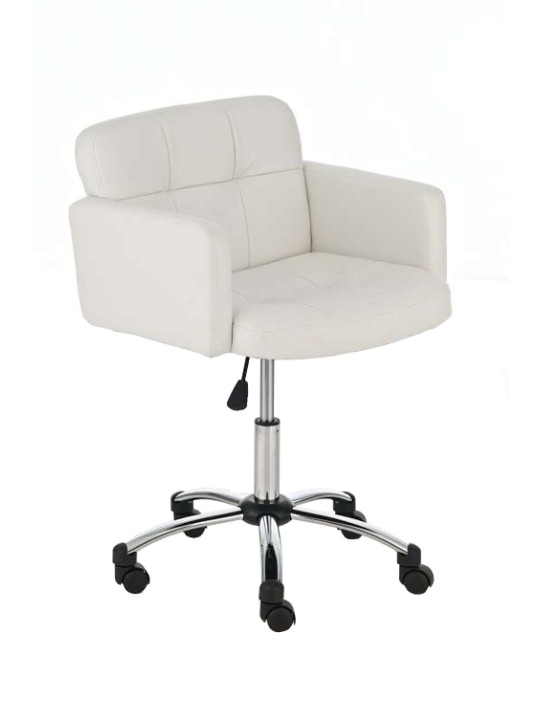 Scaun de lucru Los Angeles imitatie piele, alb Scaun de lucru Los Angeles imitatie piele, alb
