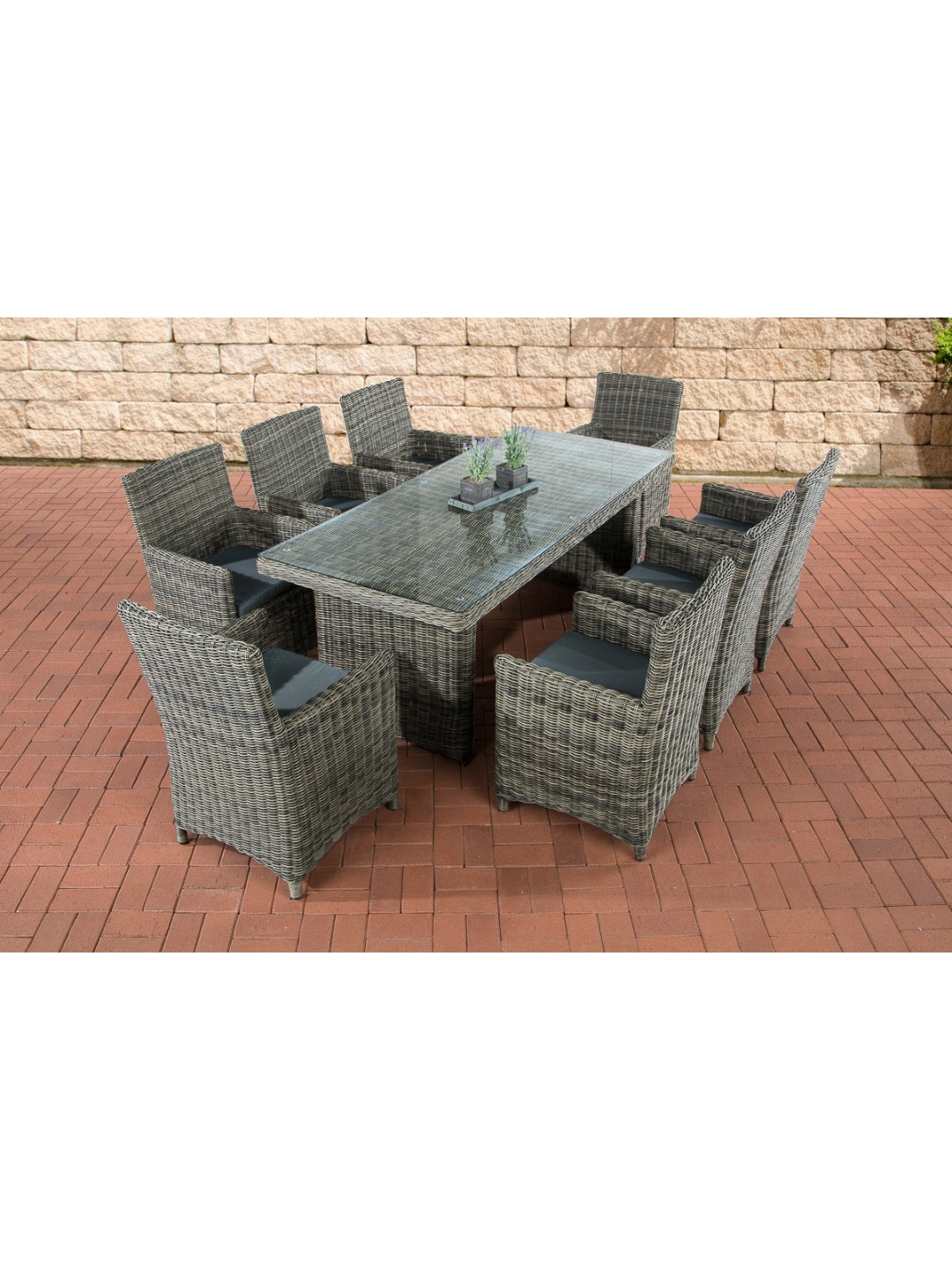 Grup de scaune Fontana XL gri fier, gri melanj