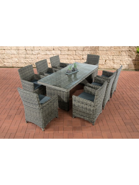 Grup de scaune Fontana XL gri fier, gri melanj