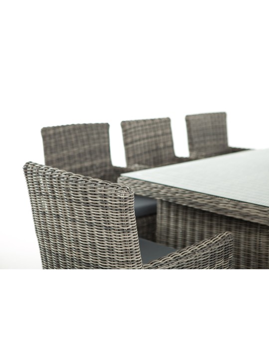 Grup de scaune Fontana XL gri fier, gri melanj