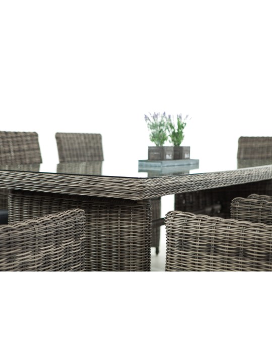 Grup de scaune Fontana XL gri fier, gri melanj