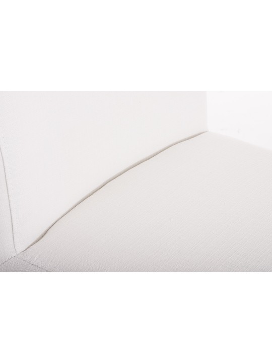 Scaun de bar stofa Paros, alb