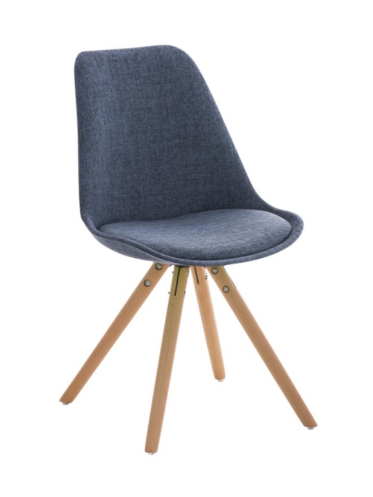 Scaun Pegleg material rotund natural, albastru Scaun Pegleg material rotund natural, albastru