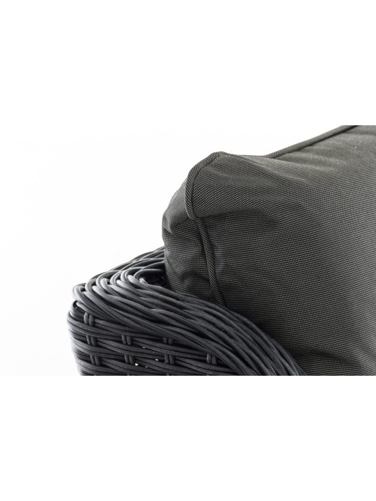 Fotoliu Breno incl. taburet antracit, negru