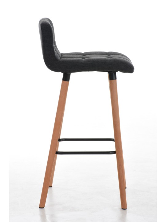 Scaun de bar tesatura Lincoln, gri închis