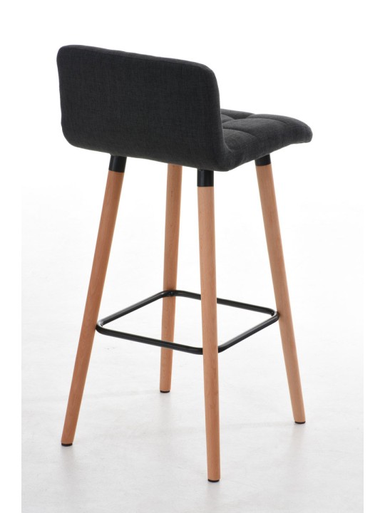 Scaun de bar tesatura Lincoln, gri închis