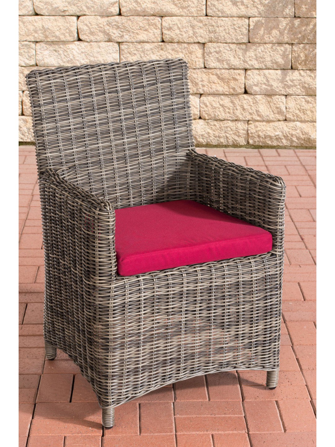 Scaun Fontana / Sankt Marlo Ruby Red 5mm, gri melanj