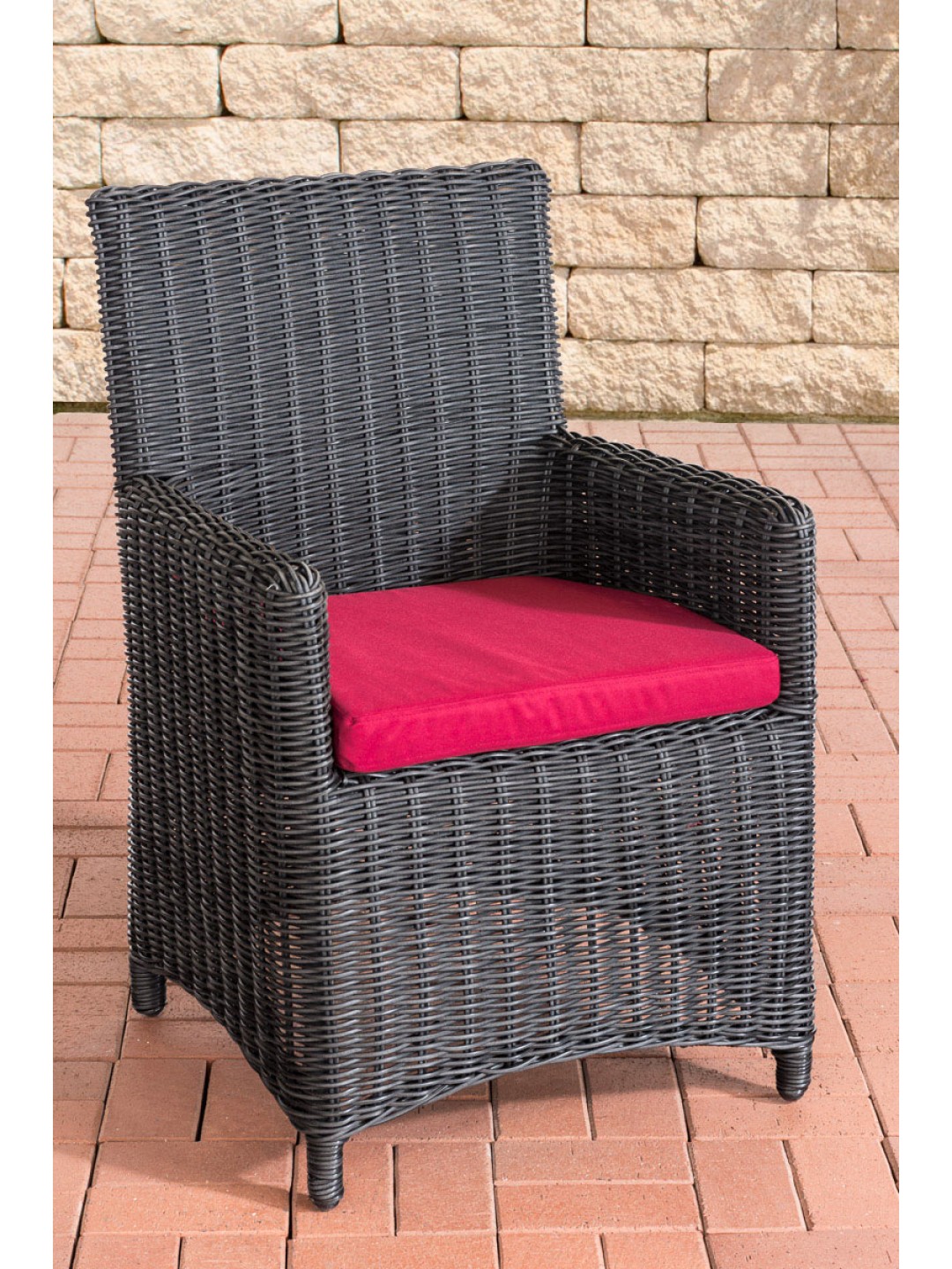 Scaun Fontana / Sankt Marlo Ruby Red 5mm, negru