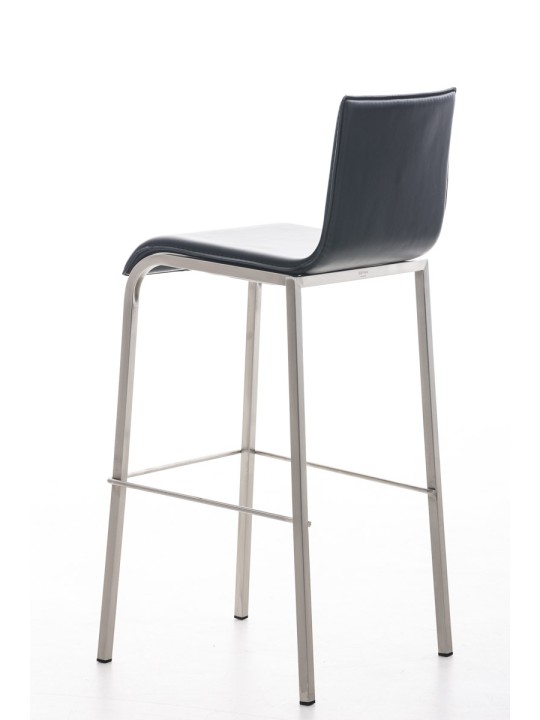 Scaun de bar Avola piele plat E78, negru Scaun de bar Avola piele plat E78, negru