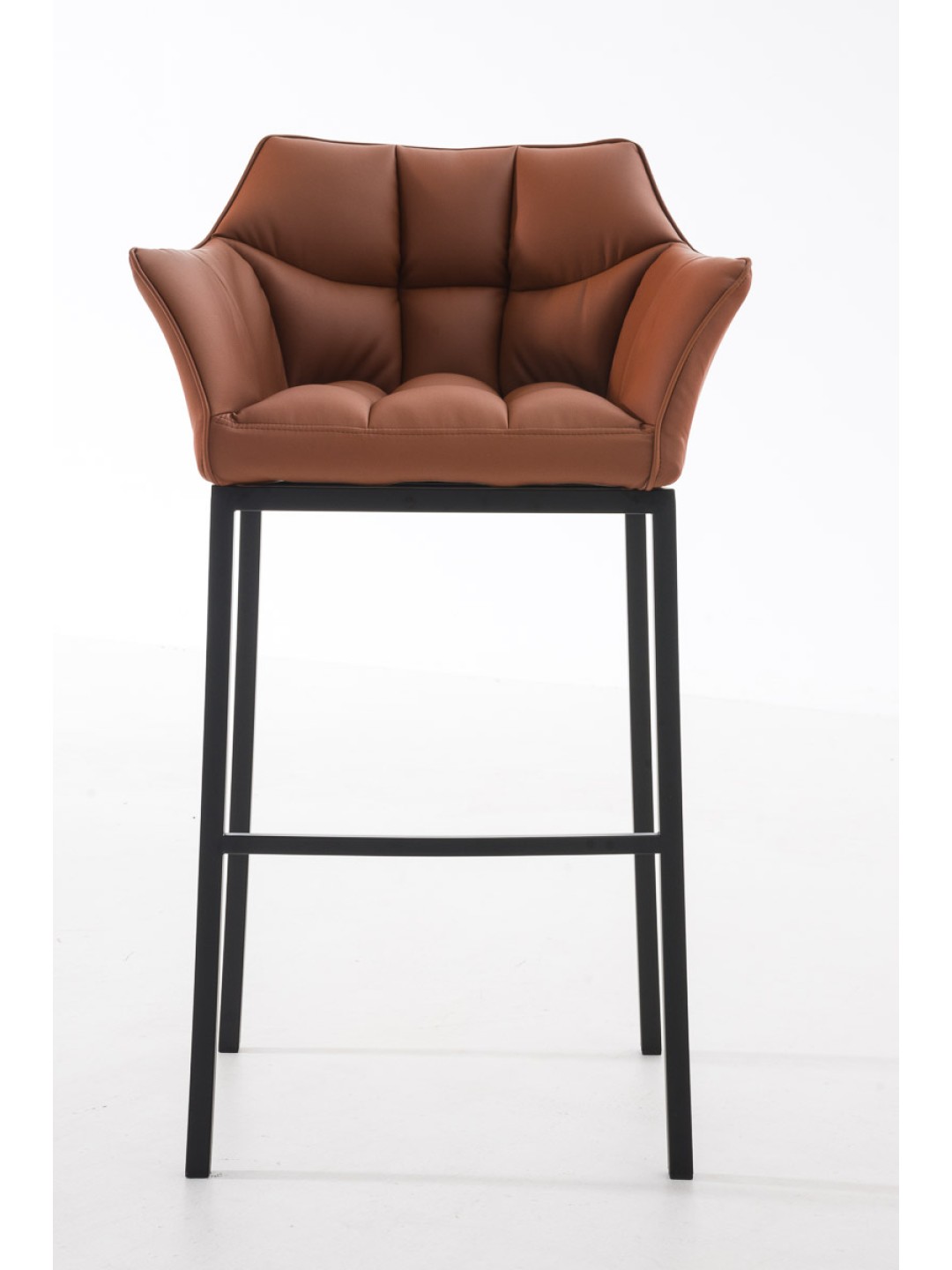 Scaun de bar Damaso B cu cadru de 4 picioare, maro deschis
