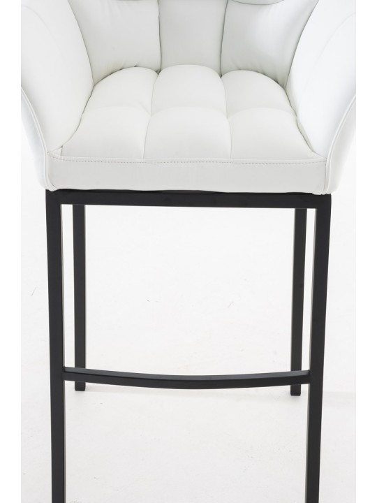 Scaun de bar Damaso B cu cadru de 4 picioare, alb