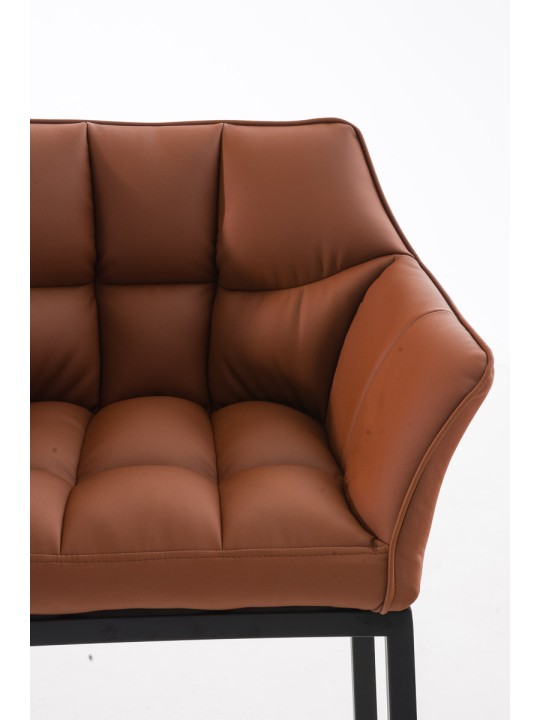 Scaun de bar Damaso B cu cadru de 4 picioare, maro deschis