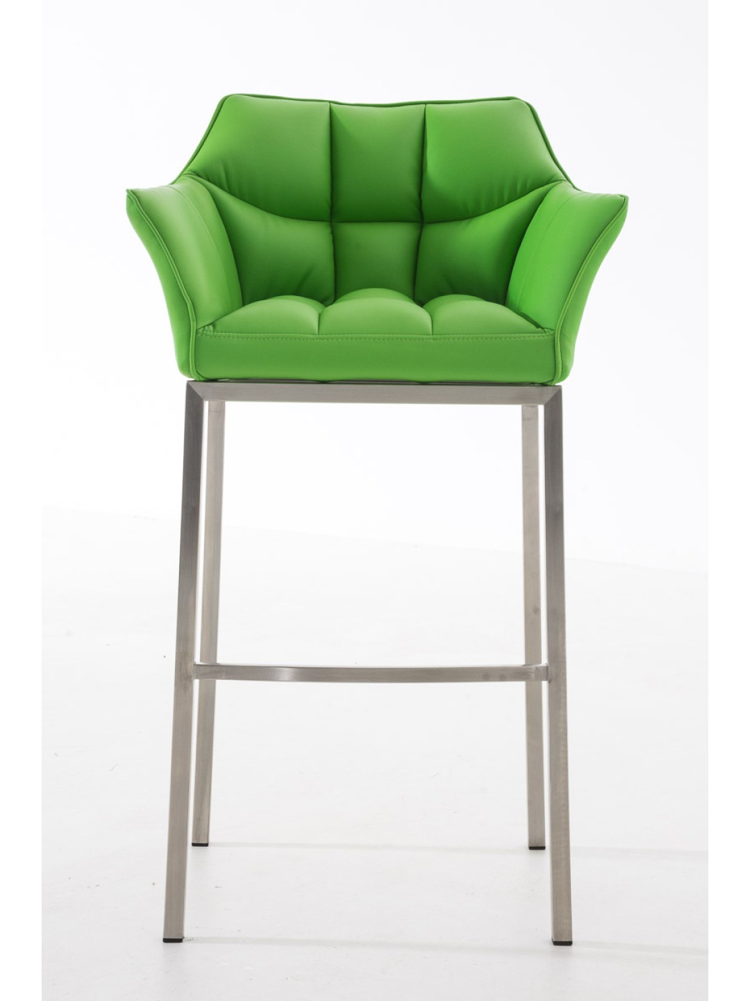 Scaun de bar Damaso E cu cadru de 4 picioare, verde