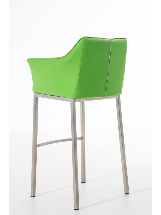 Scaun de bar Damaso E cu cadru de 4 picioare, verde