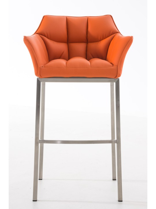 Scaun de bar Damaso E cu cadru de 4 picioare, portocaliu