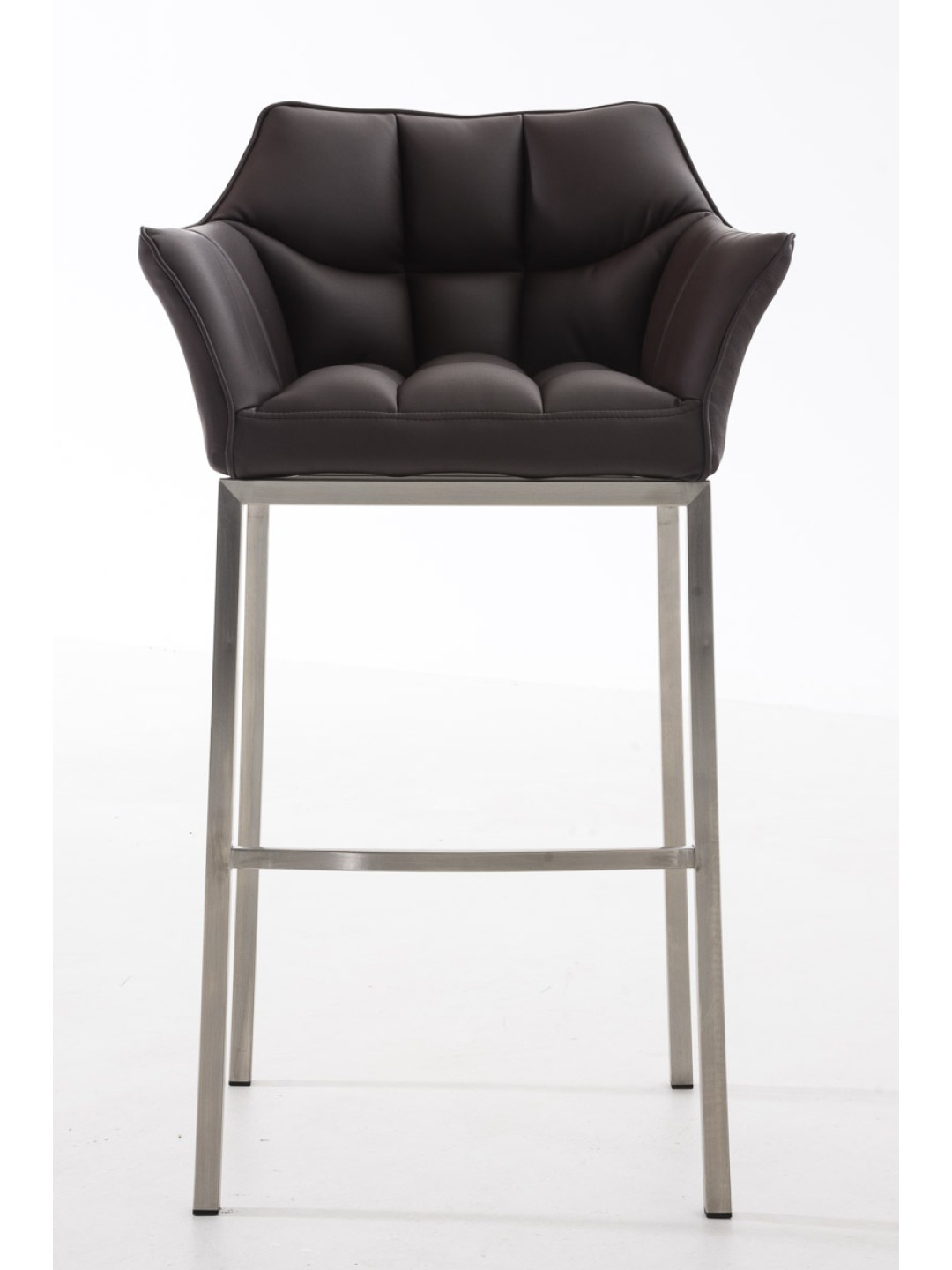 Scaun de bar Damaso E cu cadru de 4 picioare, maro