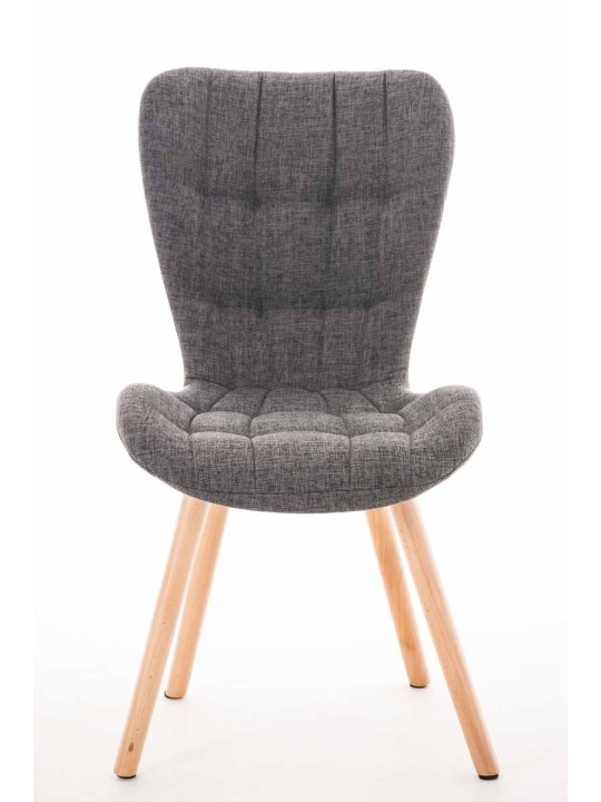 Scaun Elda material natural, gri deschis